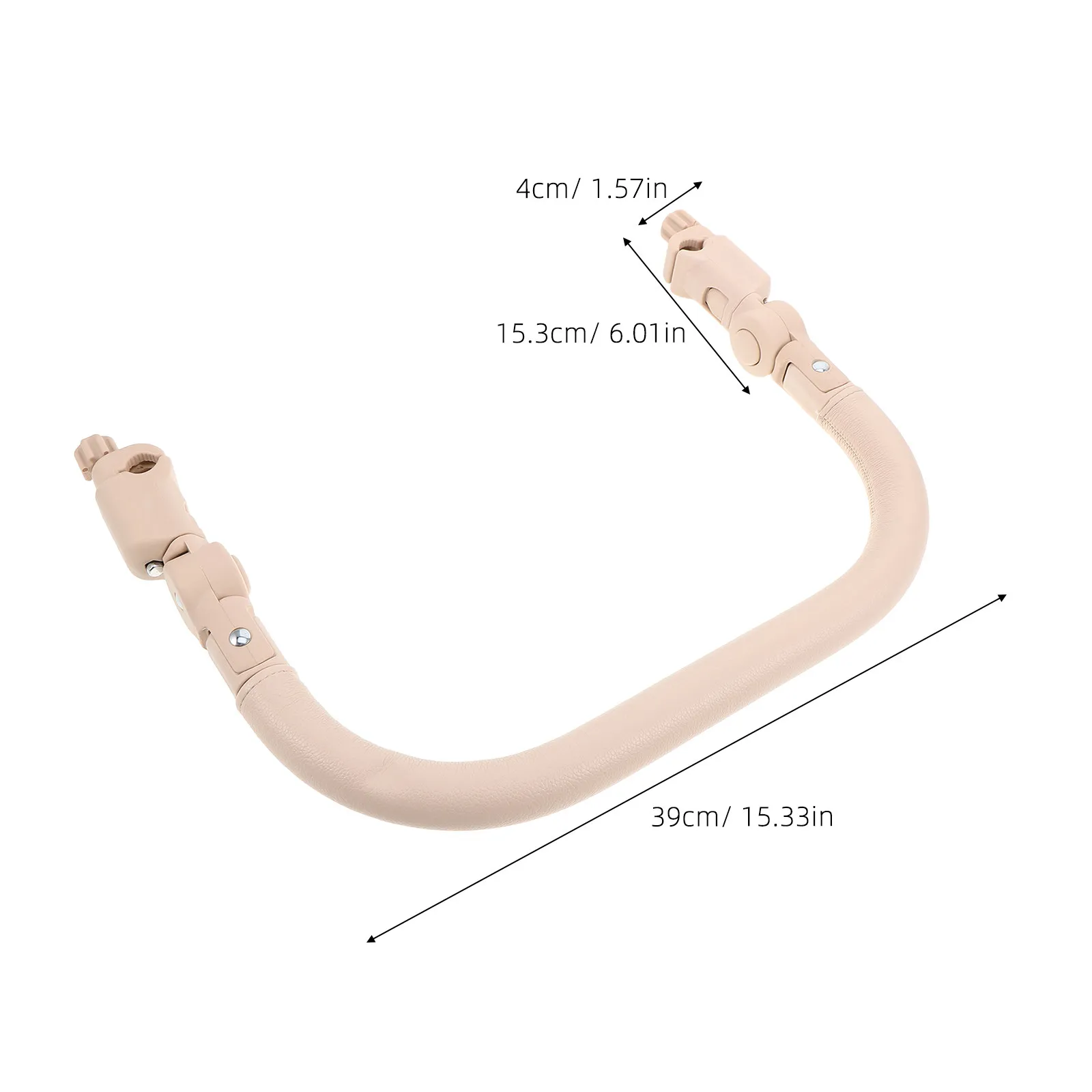 Universal Baby Stroller Bumper Handle Adjustable Armrest Soft PU Cover Easy Install Stroller Extension Handlebar Accessories view 2