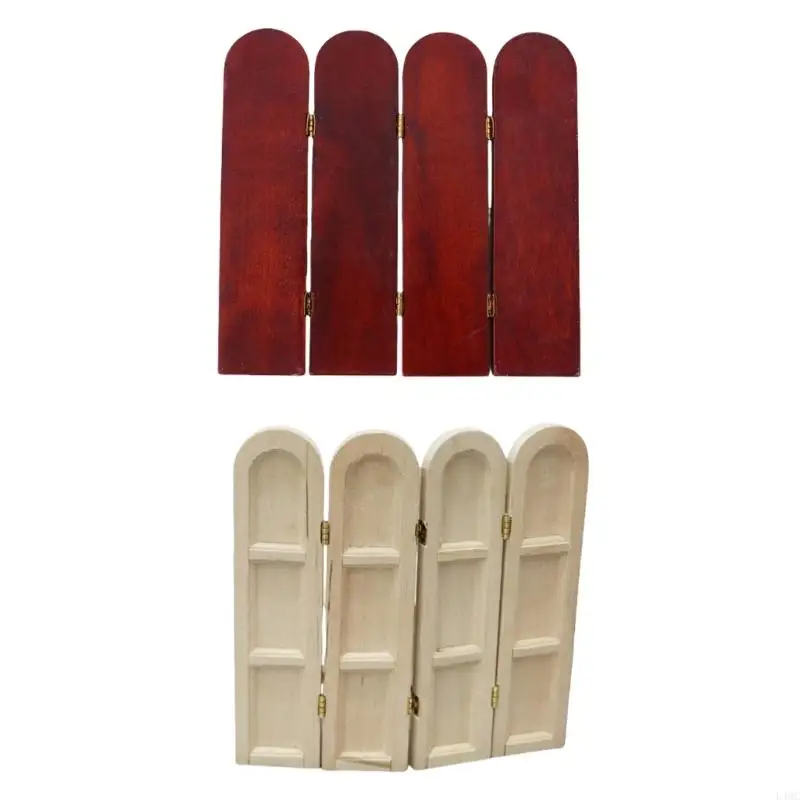

Retro Mini Room Divider Panel 1/12 Scale Bathroom Study Decors For Realistic Dollhouses Setup L4MC