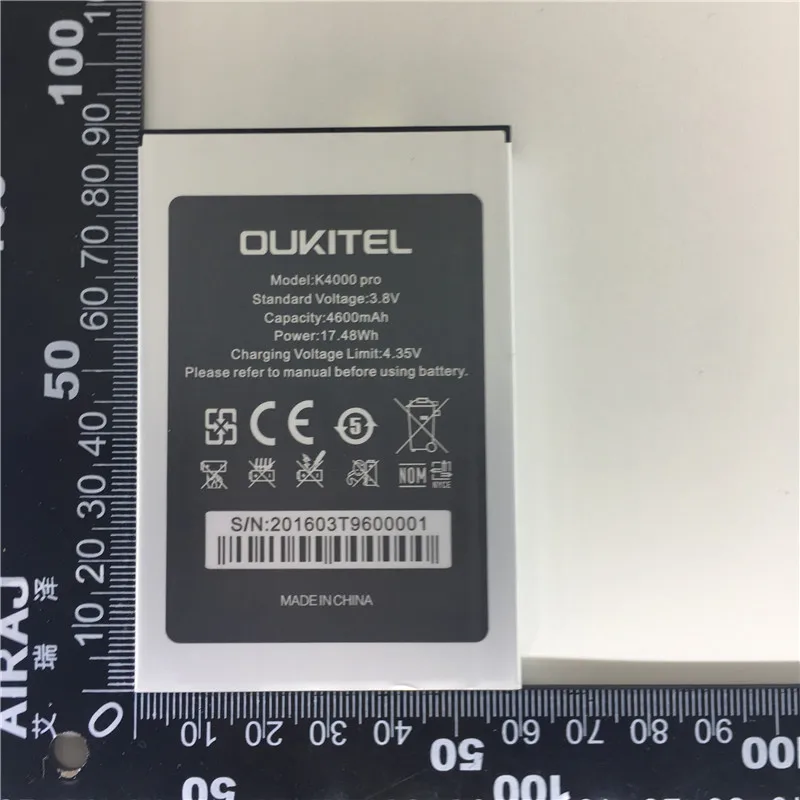 Дата производства 2023 года для аккумулятора OUKITEL K4000 Pro, 4600 мАч, длительное время ожидания, высокая емкость для аккумулятора OUKITEL K4000 Pro