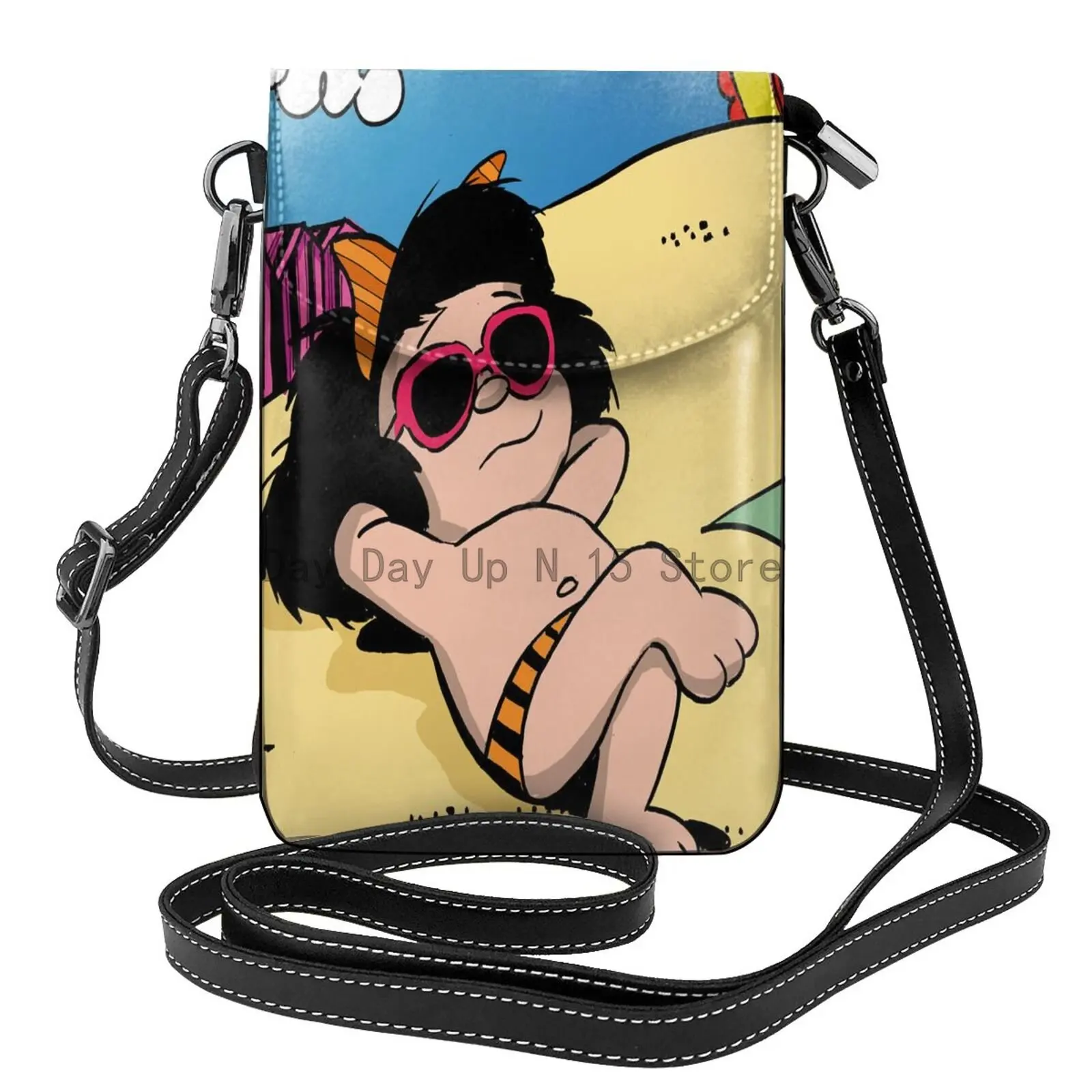 Mafalda-Sac à main en cuir pour téléphone portable pour femme, mini porte-cartes