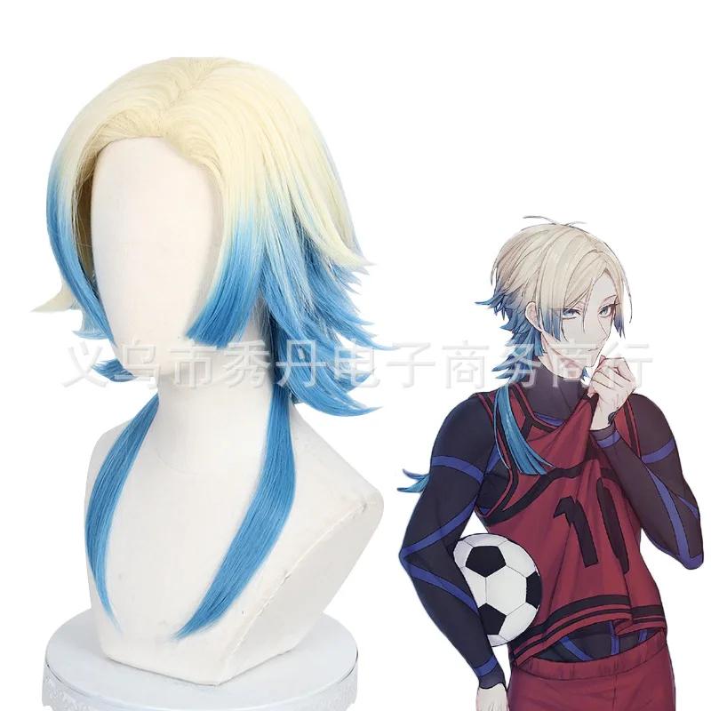 Perruque de Cosplay Prison bleue Michelle Cesar, teinture dégradé de cheveux inversés