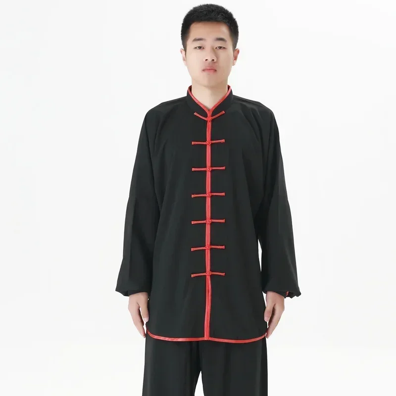 TaiChi Kung Fu Uniform Traditional Chinese Clothing Long Sleeved Wushu TaiChi Men KungFu Uniform Suit Uniforms Tai Chi