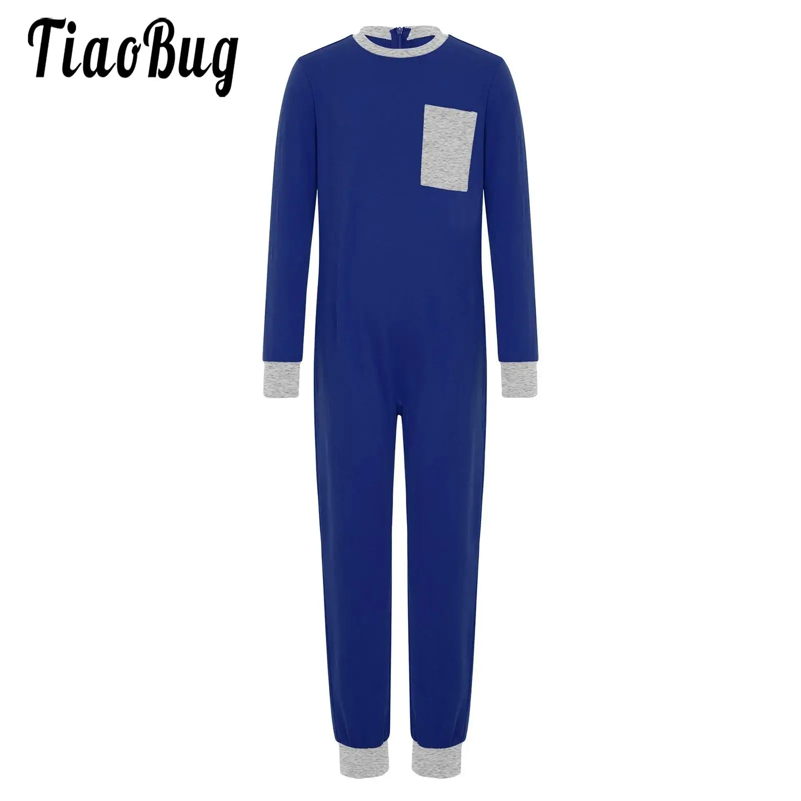 Kids Boys Girls Special Needs Rompers Adaptive Clothing Long Sleeve Anti-Strip Back Invisible Zipper Jumpsuit Full Body Homewear