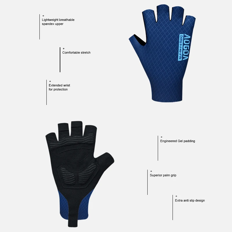 Aogda Pro Race Cycling Gloves,Half Finger Sport Bike Gloves,Breathable Non-slip Bicycle Accessories ,Pro Team Cycling Gloves Men