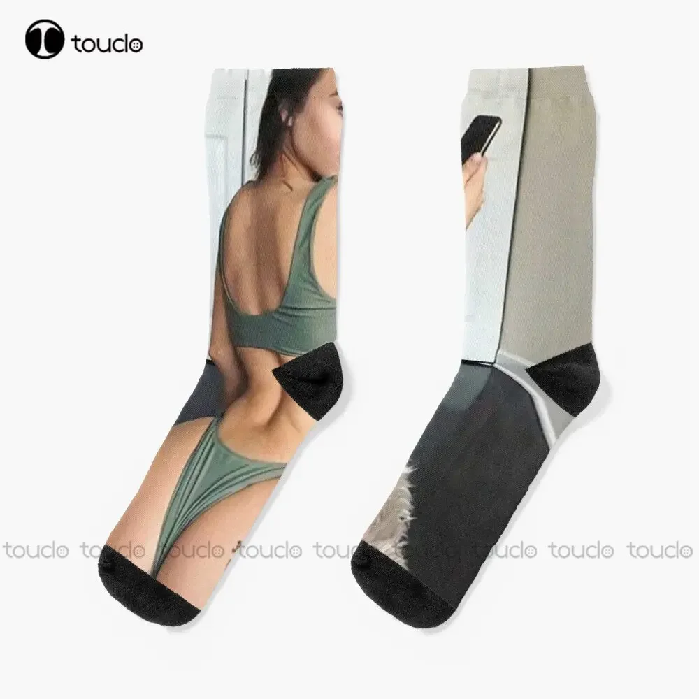 

Носки с плакатом Lana Rhoades, белые длинные носки, персонализированные носки унисекс для взрослых, подростков, молодежи, 360° ° Уличная одежда с цифровой печатью