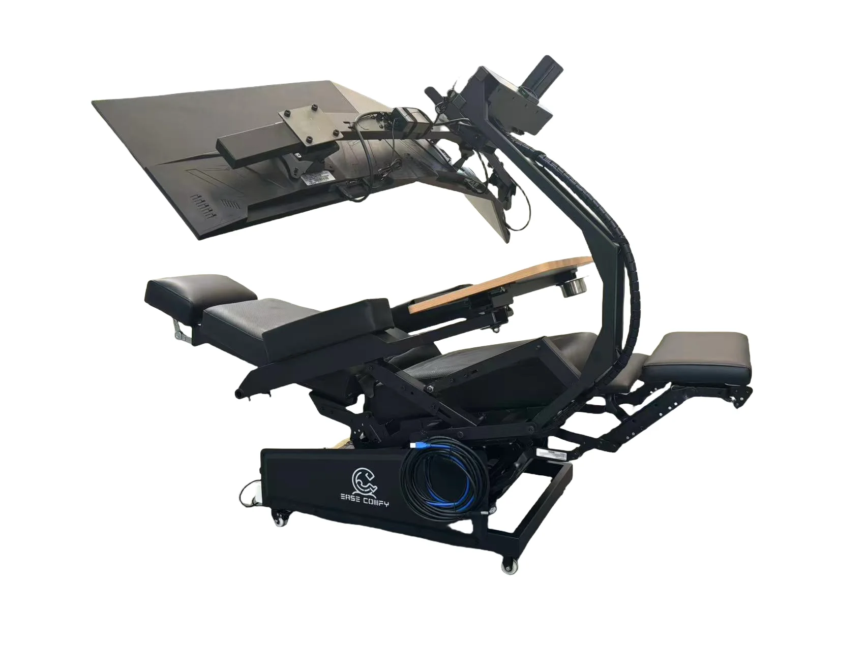 EASE TRIO 3 Reclining workstation Computer Cockpit 3 Monitors zero Gravity Chair Heat Cool Massage Seat Comfortable affordable