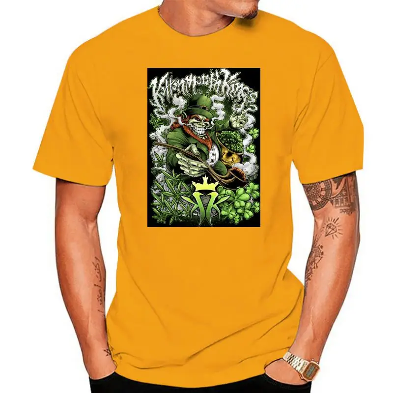 Мужская Дымчатая футболка Kottonmouth Kings, черная свободная футболка среднего размера