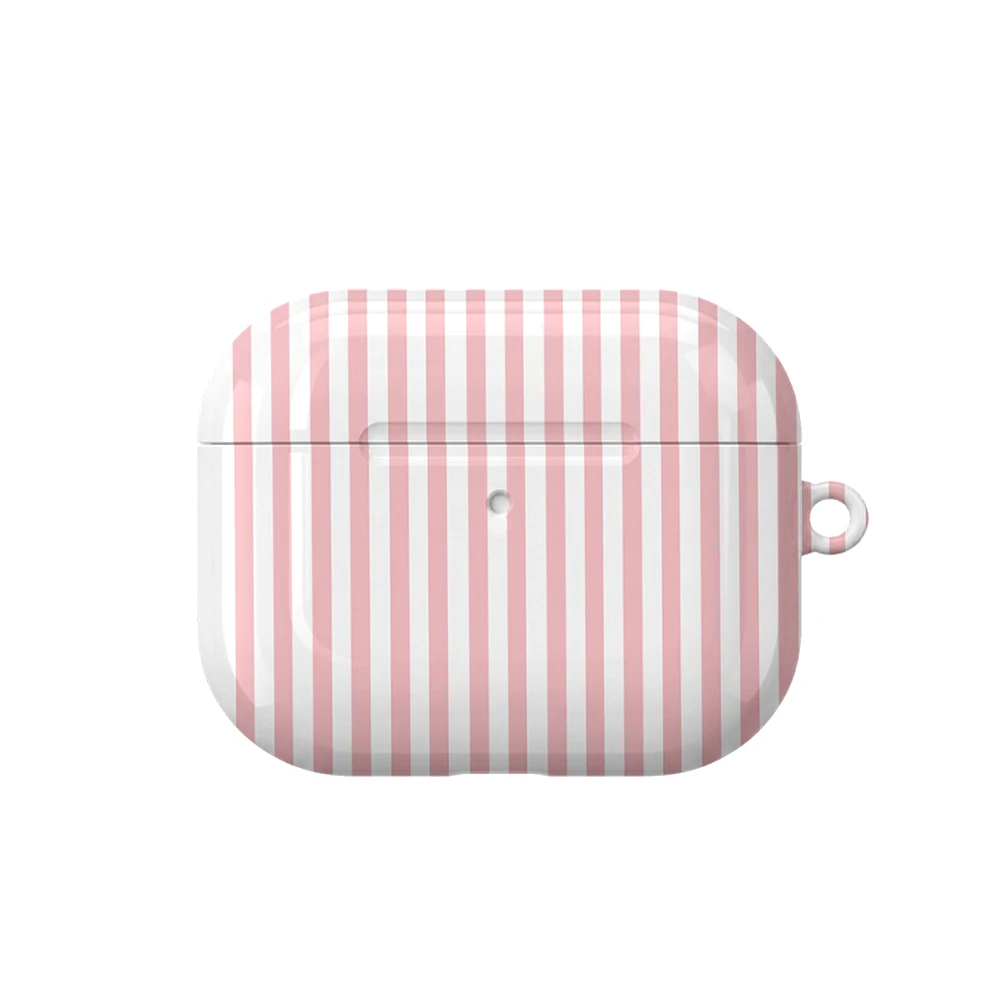 Cute Striped Case Suitable for AirPods4 Pro3 Pro Hard Glossy Protective Case,Holiday Gifts for Friends Family