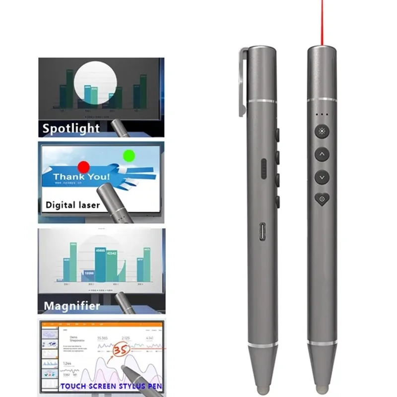 Bluetooth Multifunctional Page Turning Pen Conference Office Electronic Telescopic Pen PPT Wireless Demonstrator Teaching