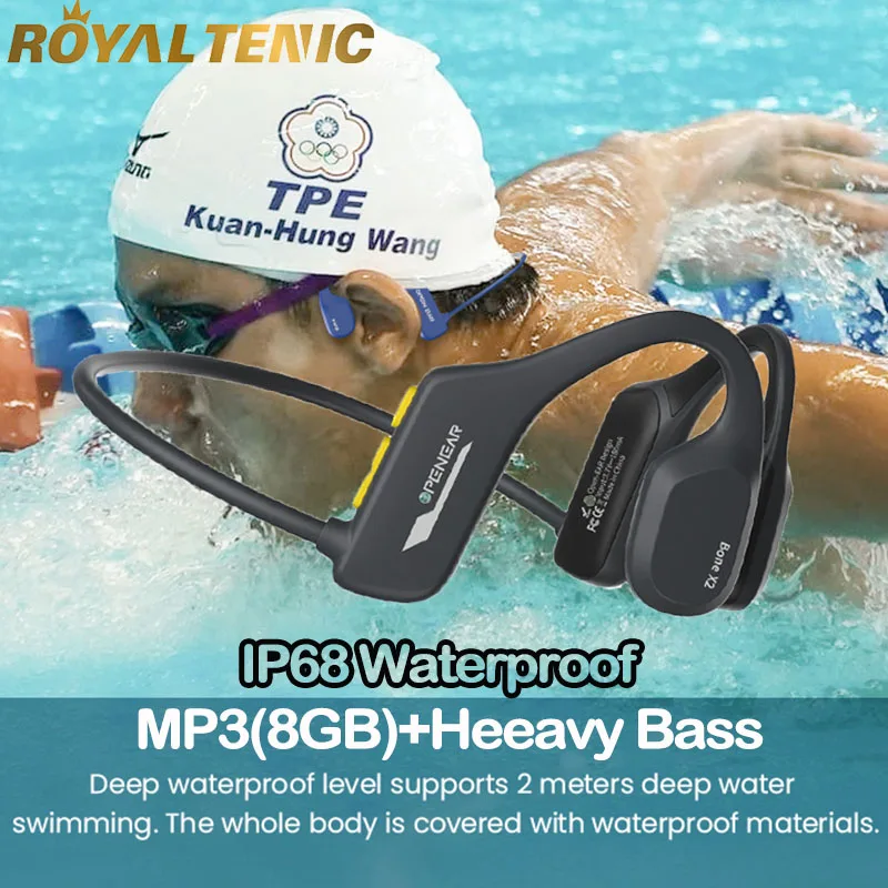 X2 True Sophia-Écouteurs Bluetooth sans fil à conduction, écouteurs de natation et d'équitation, écouteurs de lecture de musique MP3, mémoire de 64 Go