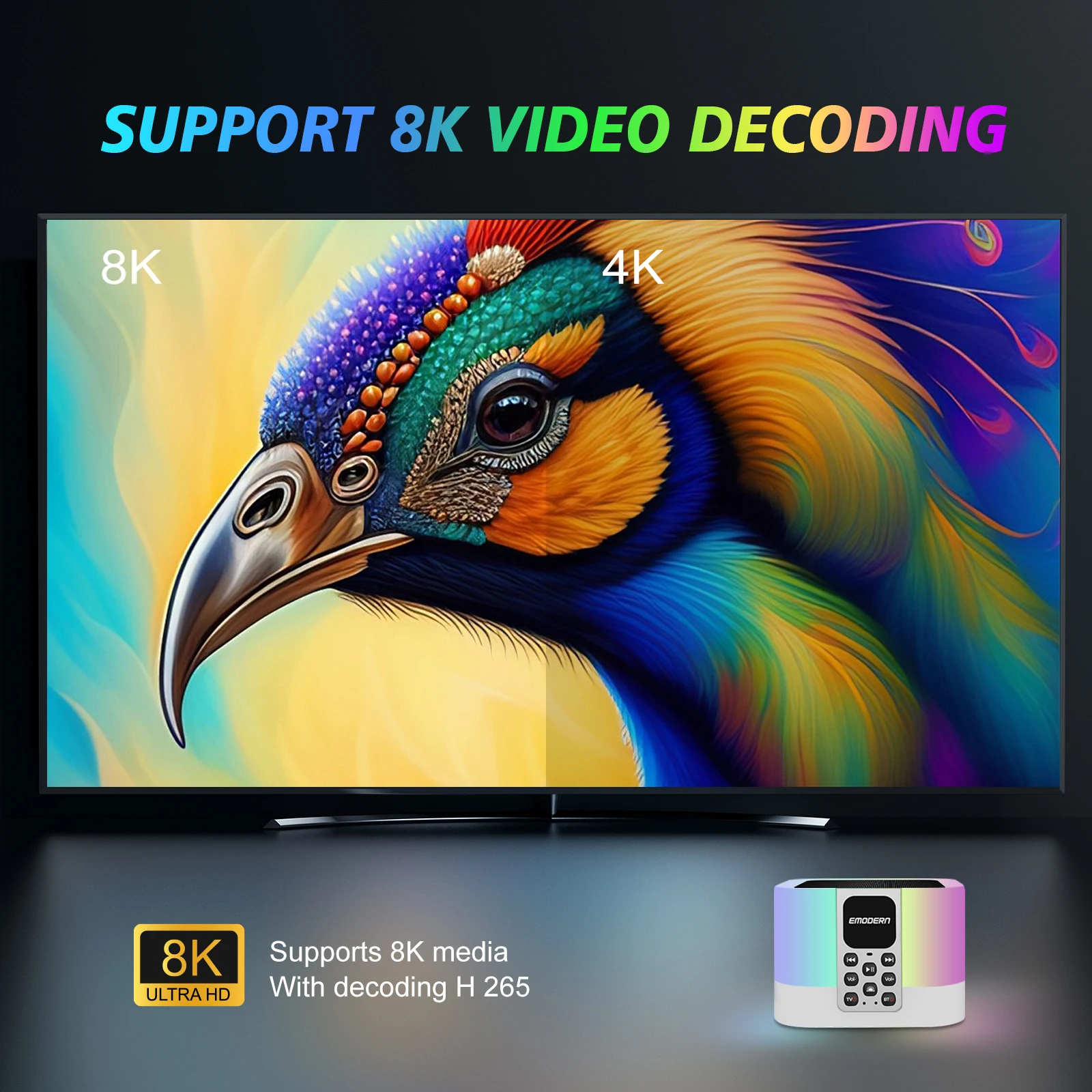 ТВ-приставка Smart HD 8K 4K Allwinner Quad core BT5.0 Media Player Z1 Mix Android 15 4G 5G Dual WiFi с голосовым пультом ДУ, IPTV и аудиодинамиком