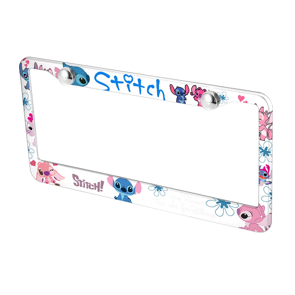 American license plate holder UV process cute animation pattern aluminum alloy license plate frame manufacturer  DIY