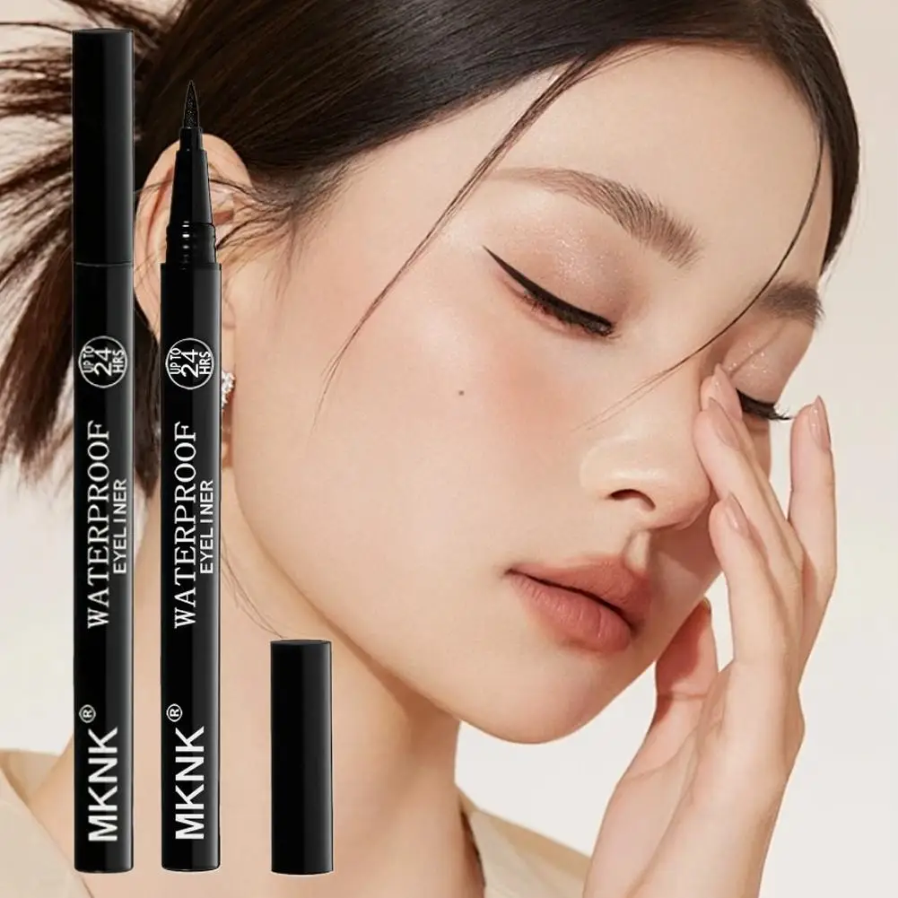 Eyeliner Pen Quick-Drying Liquid Waterproof Sweatproof Makeup Smudge-Proof Long-Lasting, Smooth Eyeliner Tool Non-Fading, K0I4