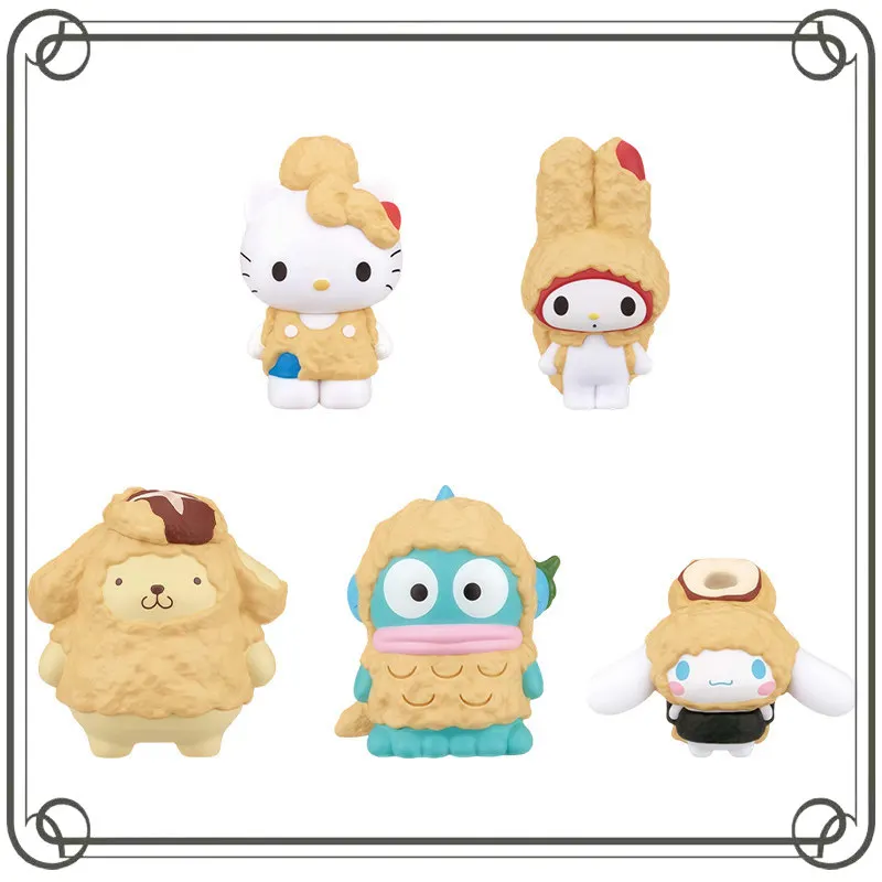 

Hello Kitty Kuromi Gashapon Tempura Modeling Desktop Ornament Action Figure Model Toys
