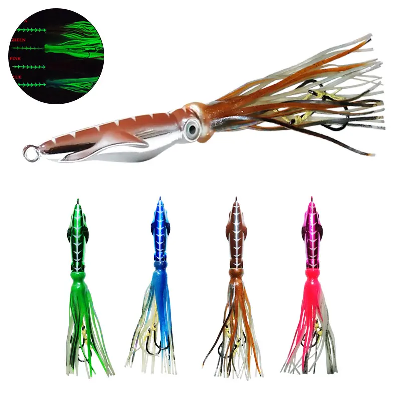 AS 1PC 60g100g120g150g200g Inchiku Slow Pitch Jig Wire Bait Metal Head Octopus Skirt Fishing Jigging Lure Artifial Pesca Leurre