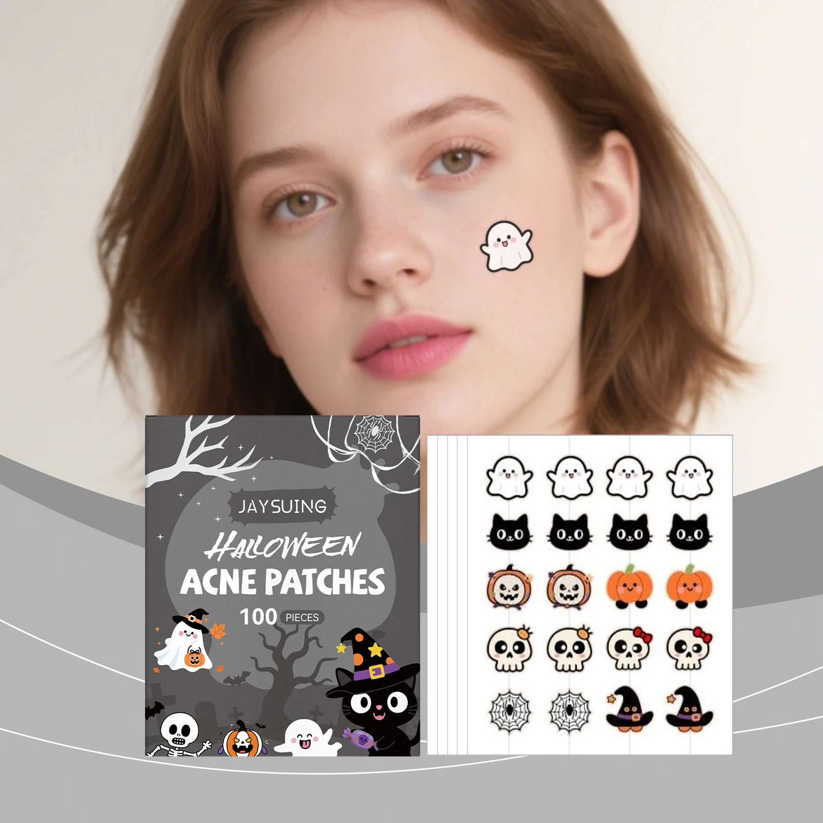 Jaysuing Halloween Acne Patches - Gentle Soothing Blemish Cover Patches