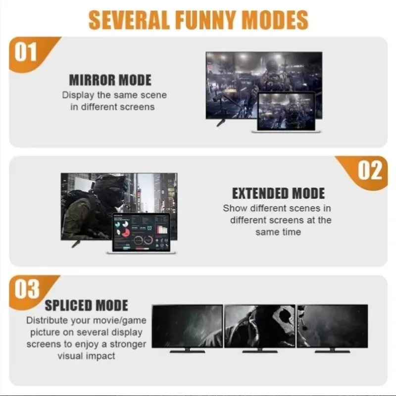 8K HDMI Cable 2.1 48Gbps High Speed HDMI Braided Cord-4K@120Hz 8K@60Hz DTS:X HDCP 2.2 & 2.3 HDR 10 for Compatible Laptop/PS5 image 4