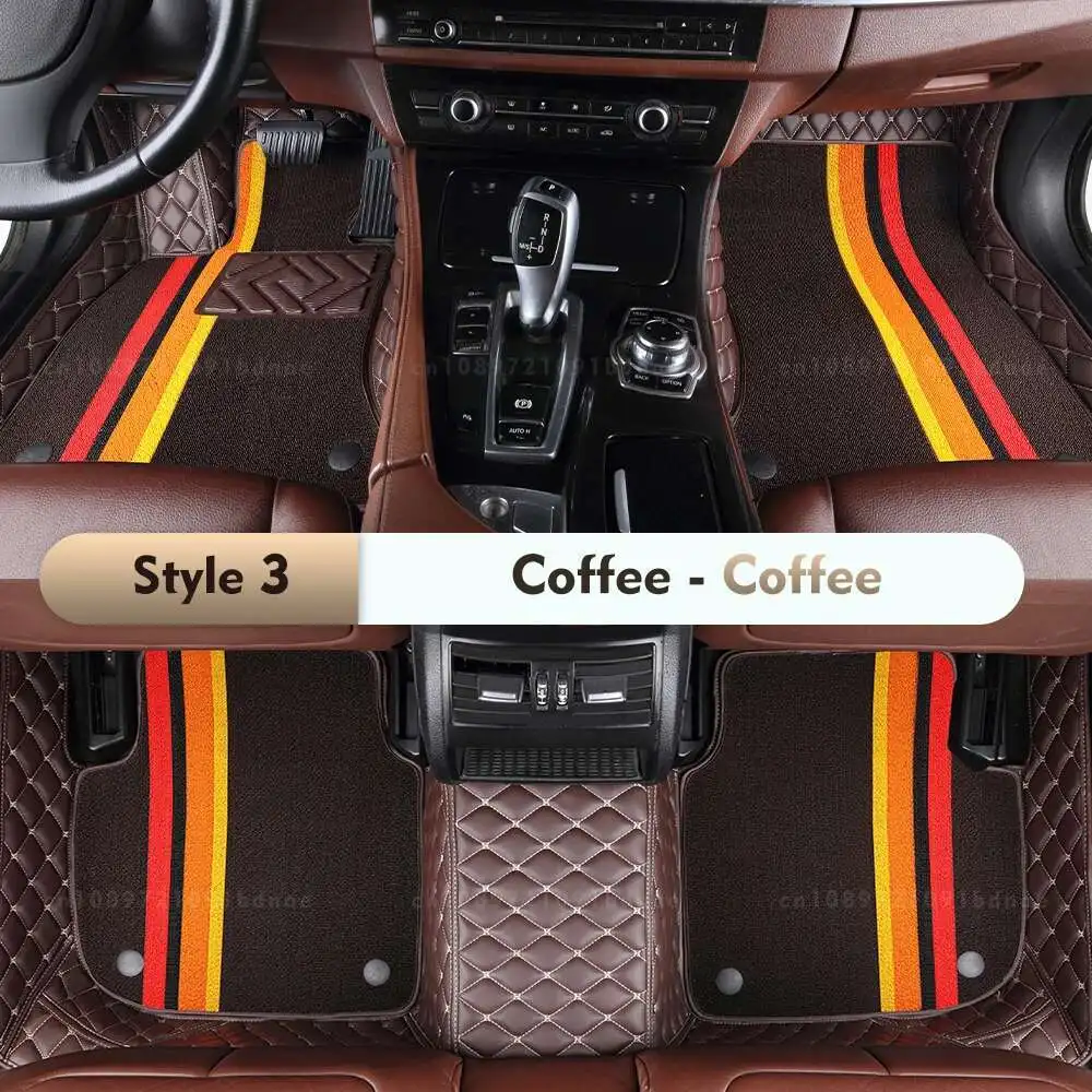 For Mercedes Benz GLK class X204 2008-2015 14 13 09 12 Double Layer Car Floor Mats Custom Foot Pads Carpet Interior Accessories