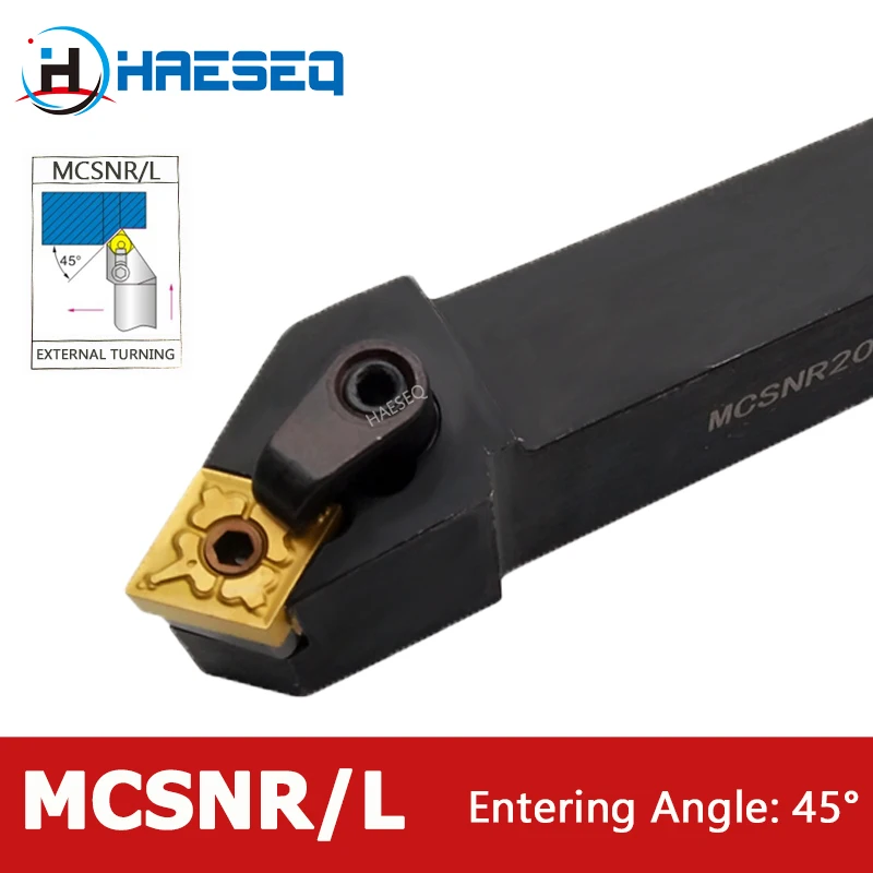 MCSNR MCSNL External Turning Tool Holder MCSNR1616 MCSNR2020 MCSNR2525 Lathe Machining Tools for CNMG Carbide Inserts Cutter Bar