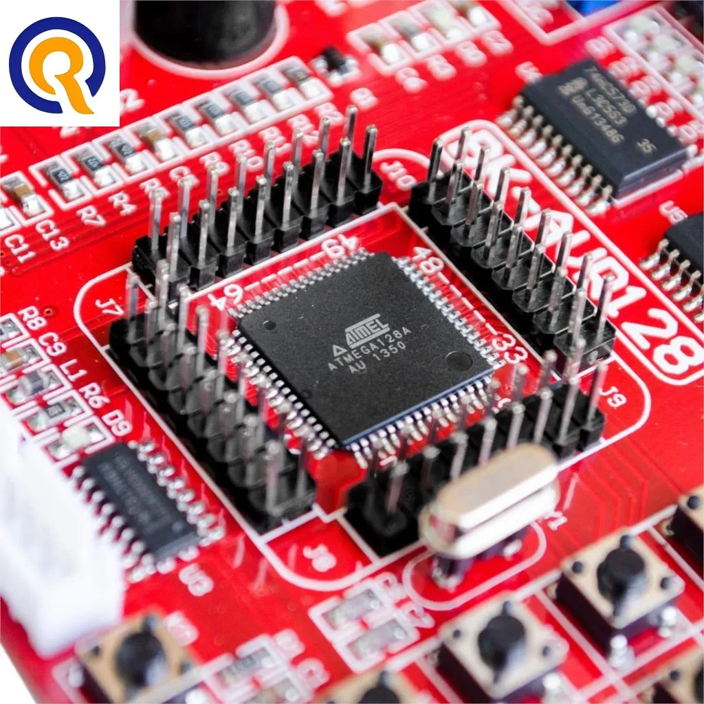 لوحة تطوير AVR الخاصة بالتاج الأحمر لوحة تجربة لوحة تعليمية ATMEGA128 فائقة فعالة من حيث التكلفة #4