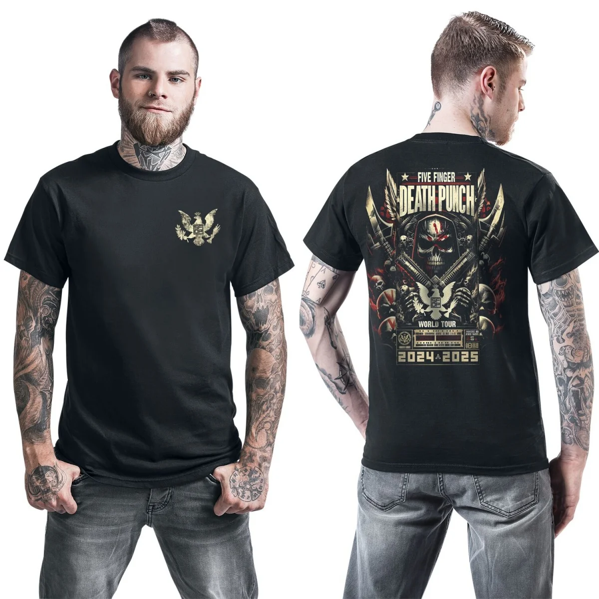 Hot Five Finger Death Punch Graphic Cotton T-shirt Unisex Summer Short Sleeve Fashion Brand Tee Luxury Casual Vintage Tees