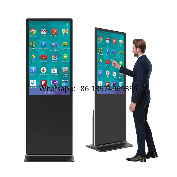 Floor Standing 32 43 50 55 65 Inch Indoor Large Lcd Touch Screen Interactive Screens Advertising Machine