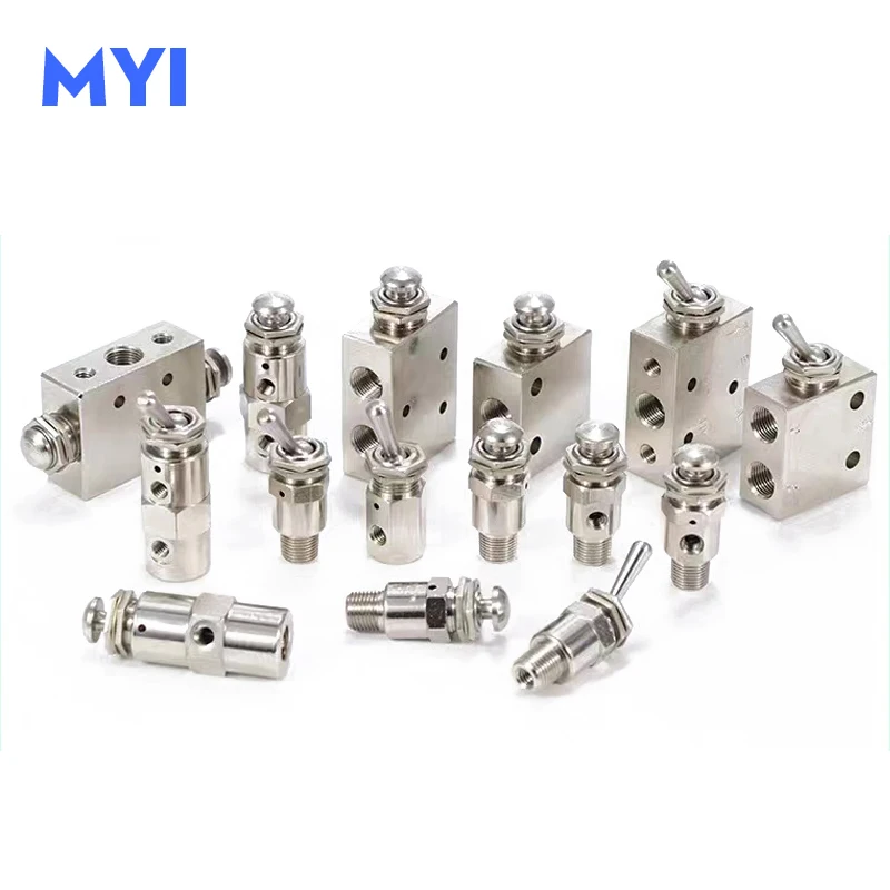 Air Pneumatic Mechanical Valve 2 Position 5 Way Toggle Button Switch TAC2-41V 31V 41P 31P 41PP TAC-4V 4P 3P 3V TV-3S