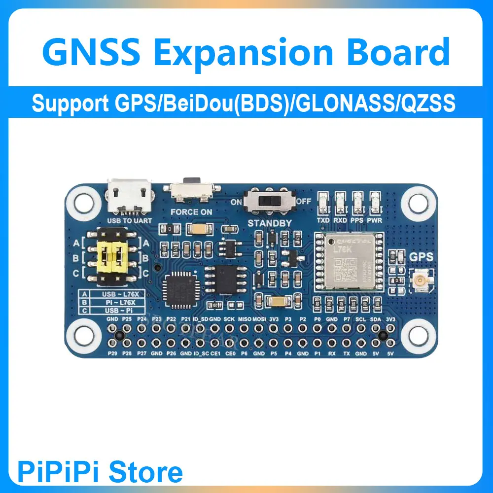

Raspberry Pi GPS GNSS Expansion Board L76K Support GPS / BeiDou (BDS) / GLONASS / QZSS multi-satellite systems