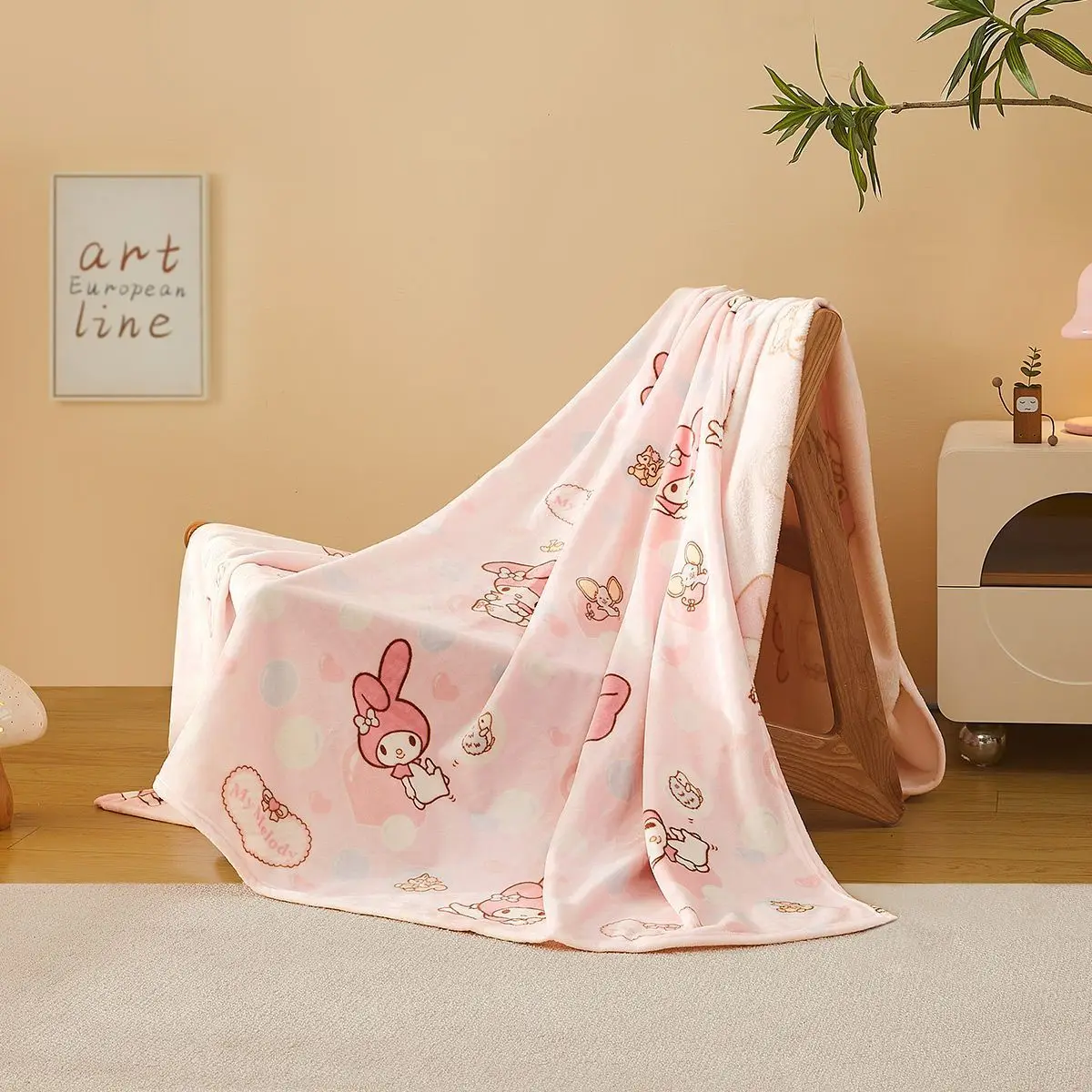 

Плед San-rio Hello-Kitty из флиса различного размера, антистатический, утолщенный, из молочного флиса, повседневный, 150*200 см