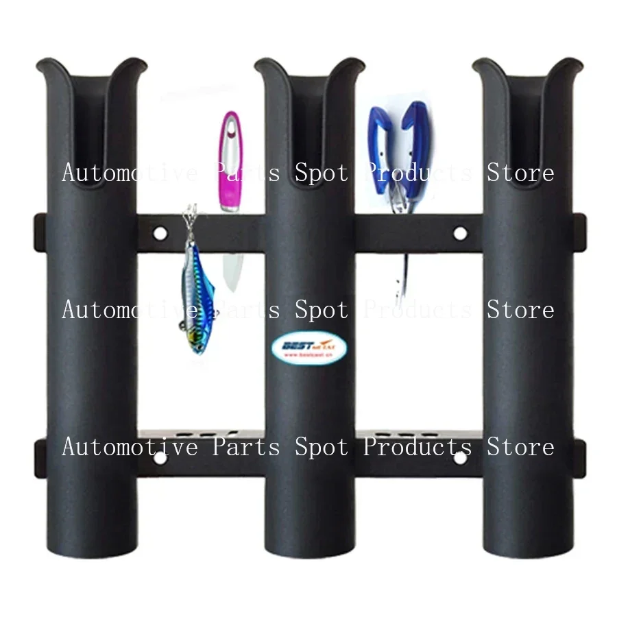 Marine Boat Yacht Kayak Fishing Vertical 3 Link Rod Holder Organiser Pole Tube Mount Bracket Socket Rack Lure Pliers Storage