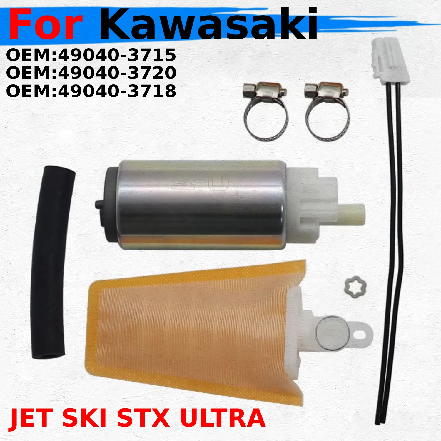 Motorcycle Fuel Pump 49040-3715 For Kawasaki JET SKI STX JT1500-A / STX-12 JT1200-B JT1200 B1 B2 / STX-15F JT1500-A JT1500 A1 A2