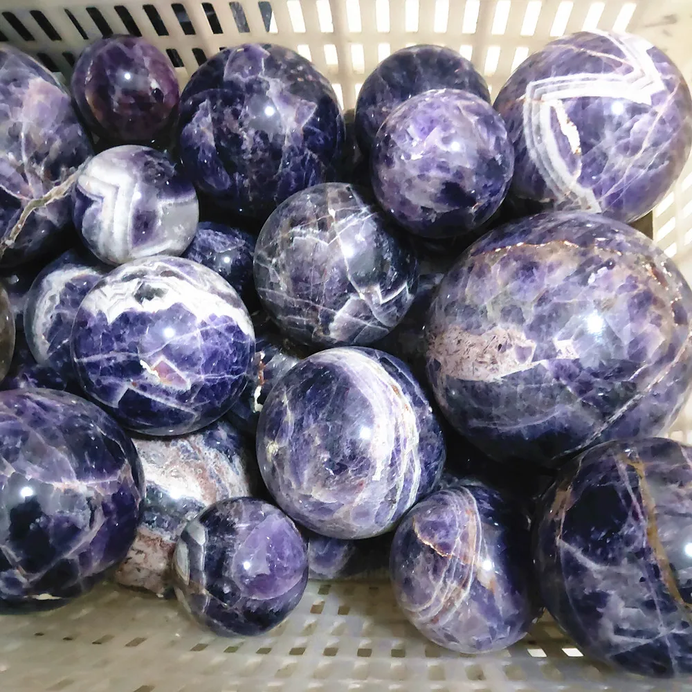 Imagem -06 - Sonho Natural Ametista Bola Esfera de Cristal Gemstone Orb Reiki Cura 1.13.3lb