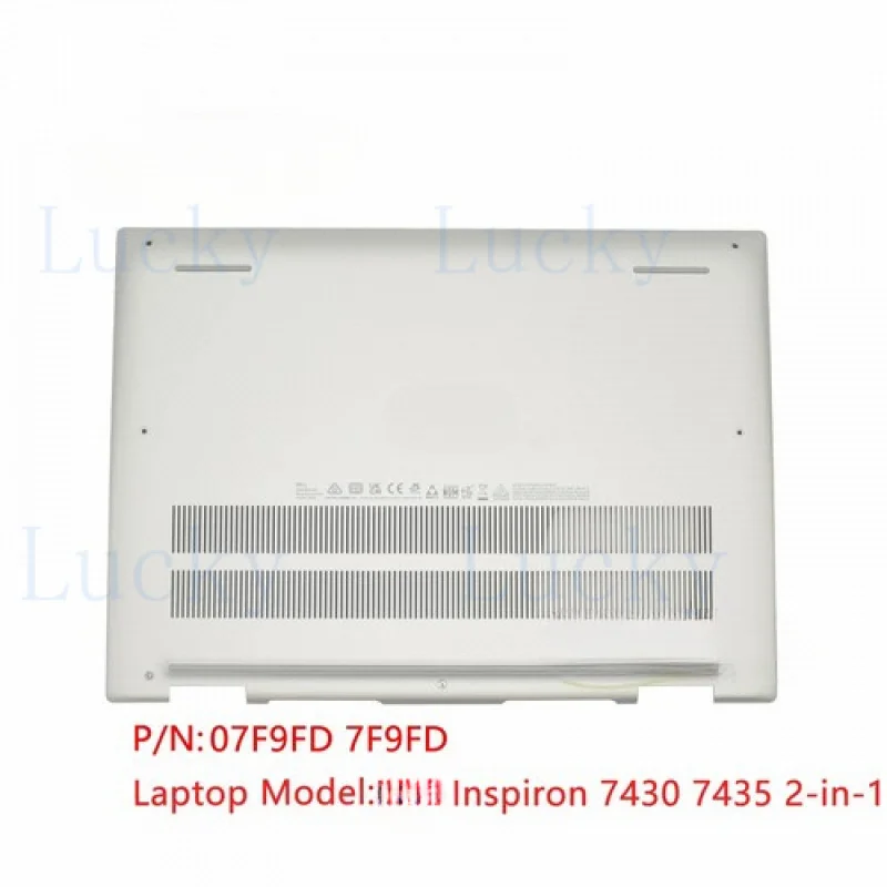 

f New 07F9FD For Dell Inspiron 7430 7435 2-in-1 Bottom Case Lower Base Cover