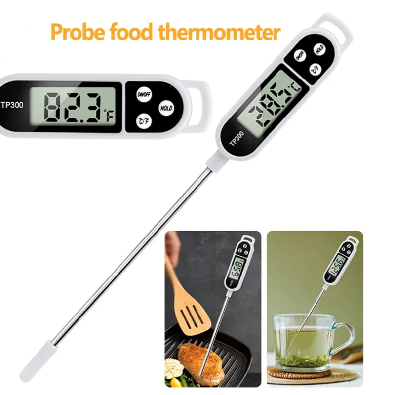 Termometro per alimenti portatile 1 pz TP300 Termometro da cucina digitale per la cottura della carne Sonda per alimenti BBQ Forno elettronico Utensili da cucina