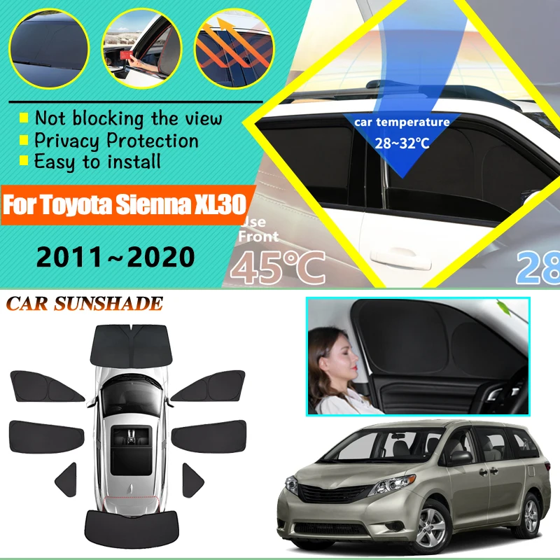 

Автомобильные солнцезащитные козырьки, подходящие для Toyota Sienna XL30 2011 ~ 2018 2019 2020, солнцезащитный солнцезащитный крем, анти-УФ-защитный козырек, аксессуары