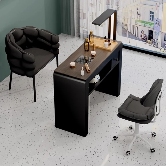 &c Hot Sale Single Manicure Table and Chair Set Professional Nail Table with Vacuum  Manicure for Nail Salon