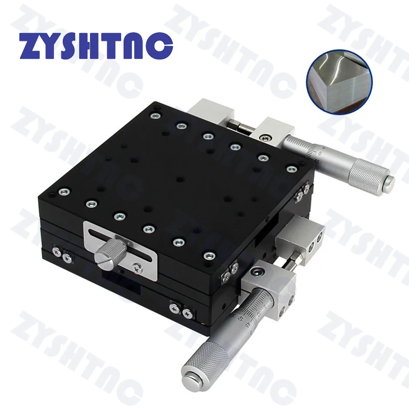 

XY Axis 90*90mm Trimming Station Manual Displacement Platform Linear Stage Sliding Table XY90-LM XY90-C LY90-R Cross Rail