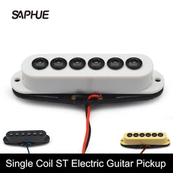 Single Coil Electric Guitar Pickup, Ceremic Magnet, Neck, Middle, Bridge Pickup, White, Black, Ivory, 1 Set