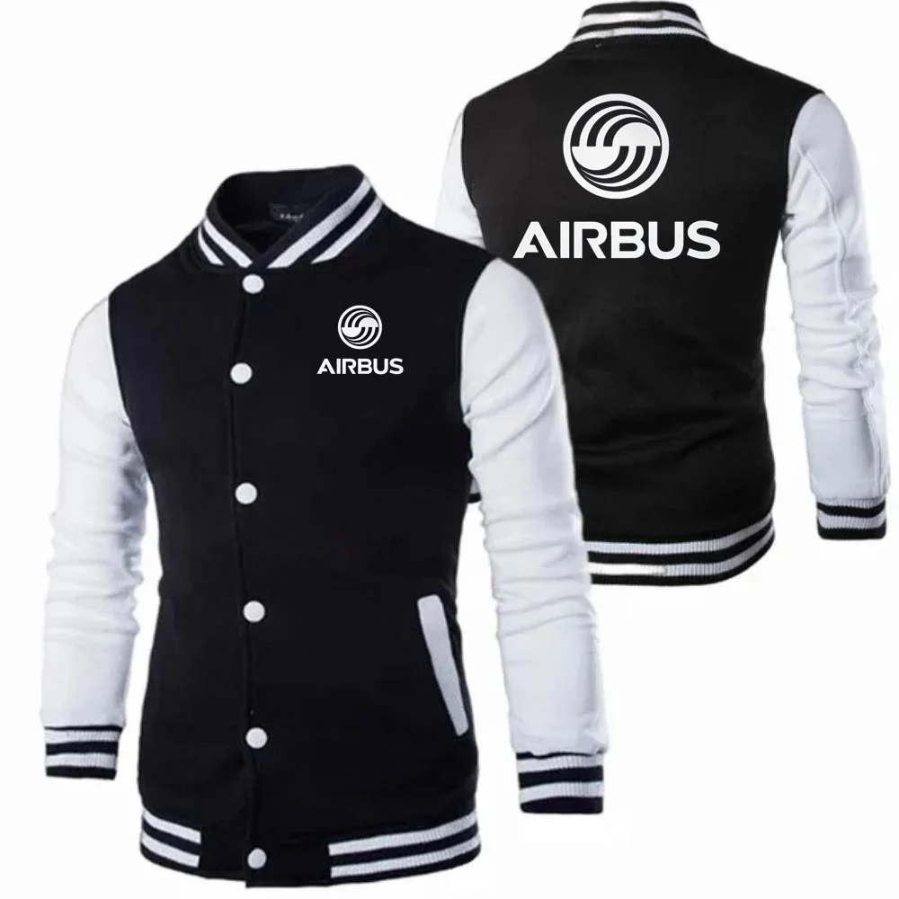 AIRBUS AVIATION Flight Jacket Airbusfan A320 Man Stand Collar Sweatshirts Baseball Uniform Men Jersey College Varsity Outerwear