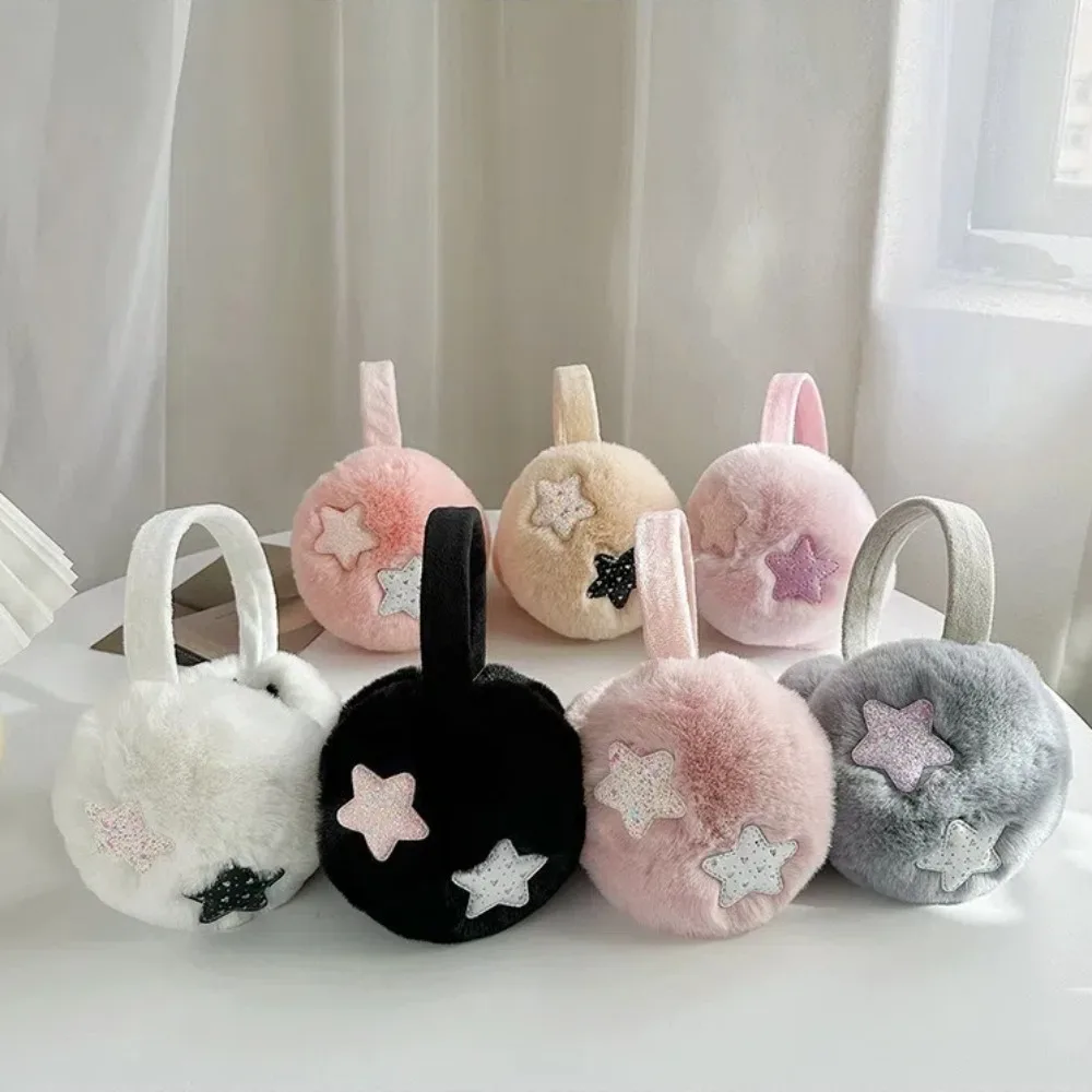 New Cute Star Warm Earmuff Ear Protection Cold Protection Ear Warmer Windproof Soft Plush Fluffy Ear Cover Ladies