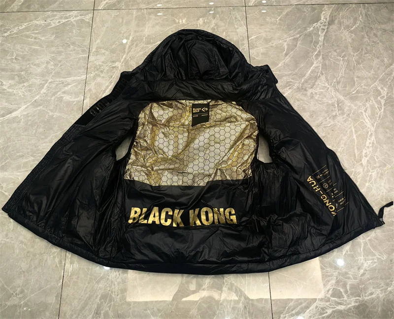 Gilet in piuma d'oca di fascia alta Avvertimento Giacca esterna 2025 Cappotto invernale in piumino corto con cappuccio ispessito senza maniche per uomo e donna