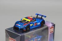 POPRACE 1:64 R8 Macau GT LMS Electroplated Blue Alloy Car Model