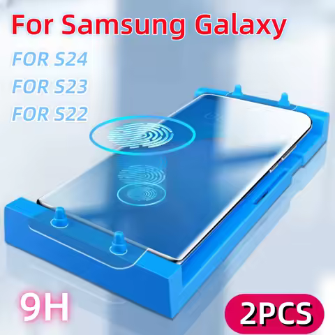 2PCS For Samsung Galaxy S24 S23 S22 S21 Ultra S9 NOTE 20 Plus Explosion-proof Screen Protector Glass Protective with Install Kit