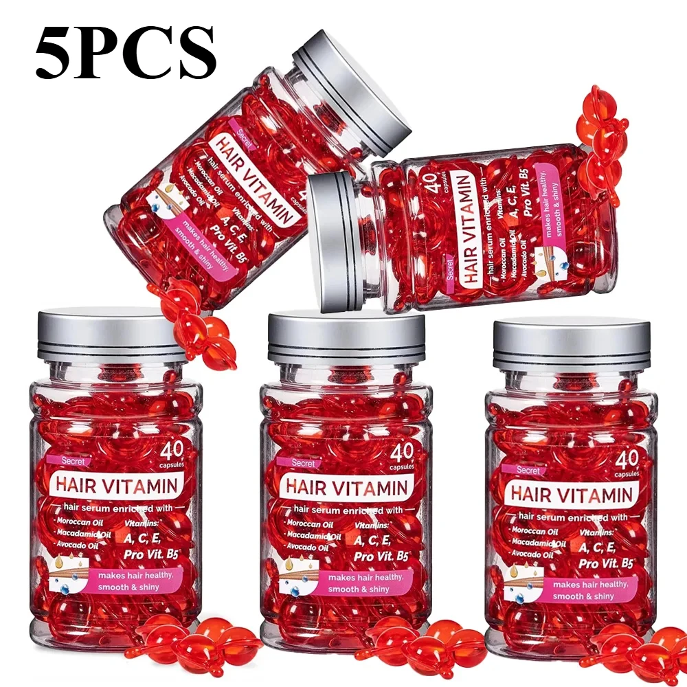 Moroccan Agam Vitamin Oil Hair Care Essence Damaged Nutrition Repair Hair Splitting Improvement Treatment Products 40 Capsules