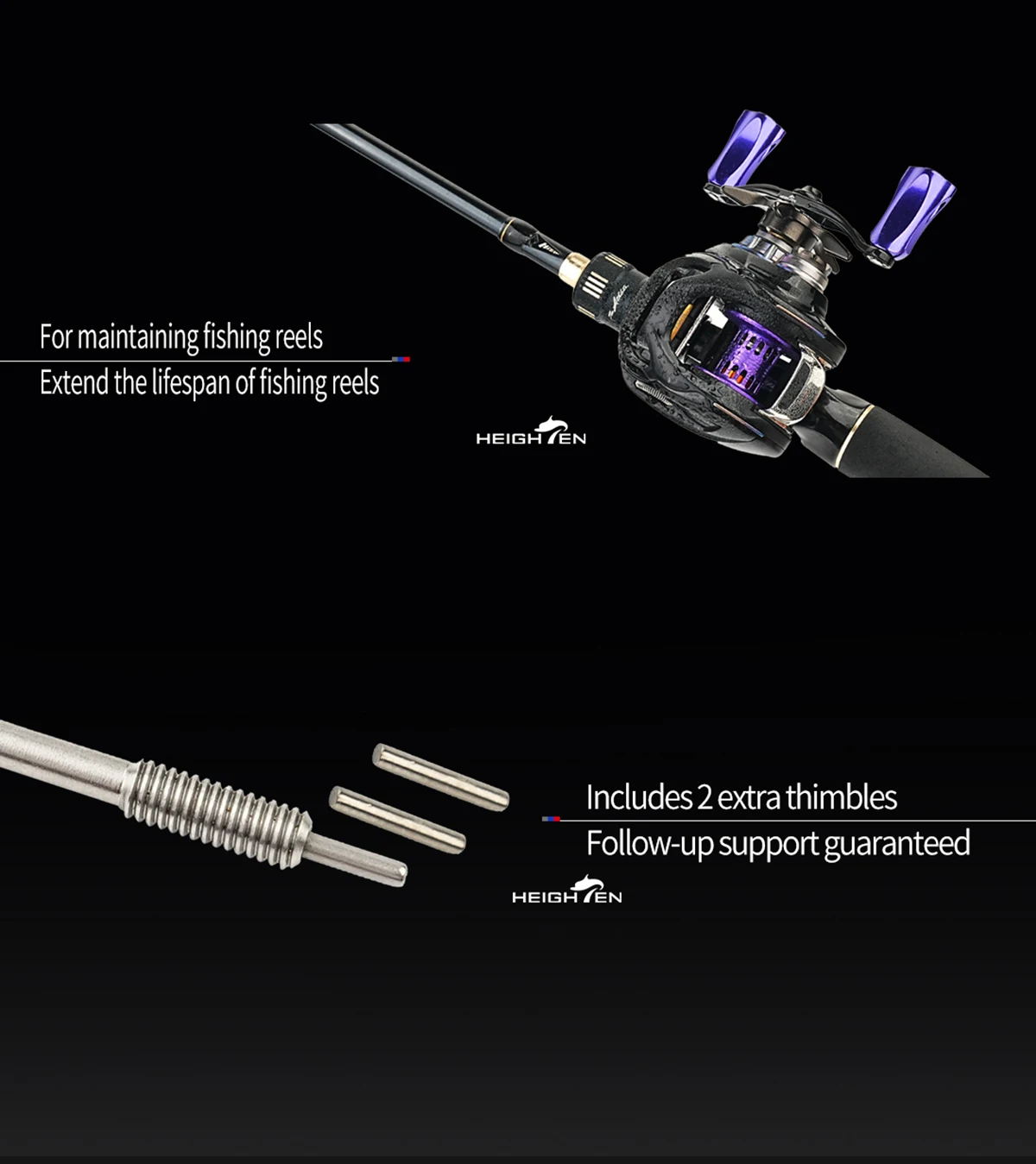 HEIGHTEN Reel Spool Bearing Pin Remover Kit Aviation Aluminum Bait Reel Spool Dismantling Tools