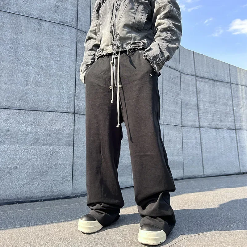 NIGO  Dark Knitted Straight Loose Casual Pants Vintage High Street Casual New Men's Draped Sweatpants FHDX  #NGTOP11274