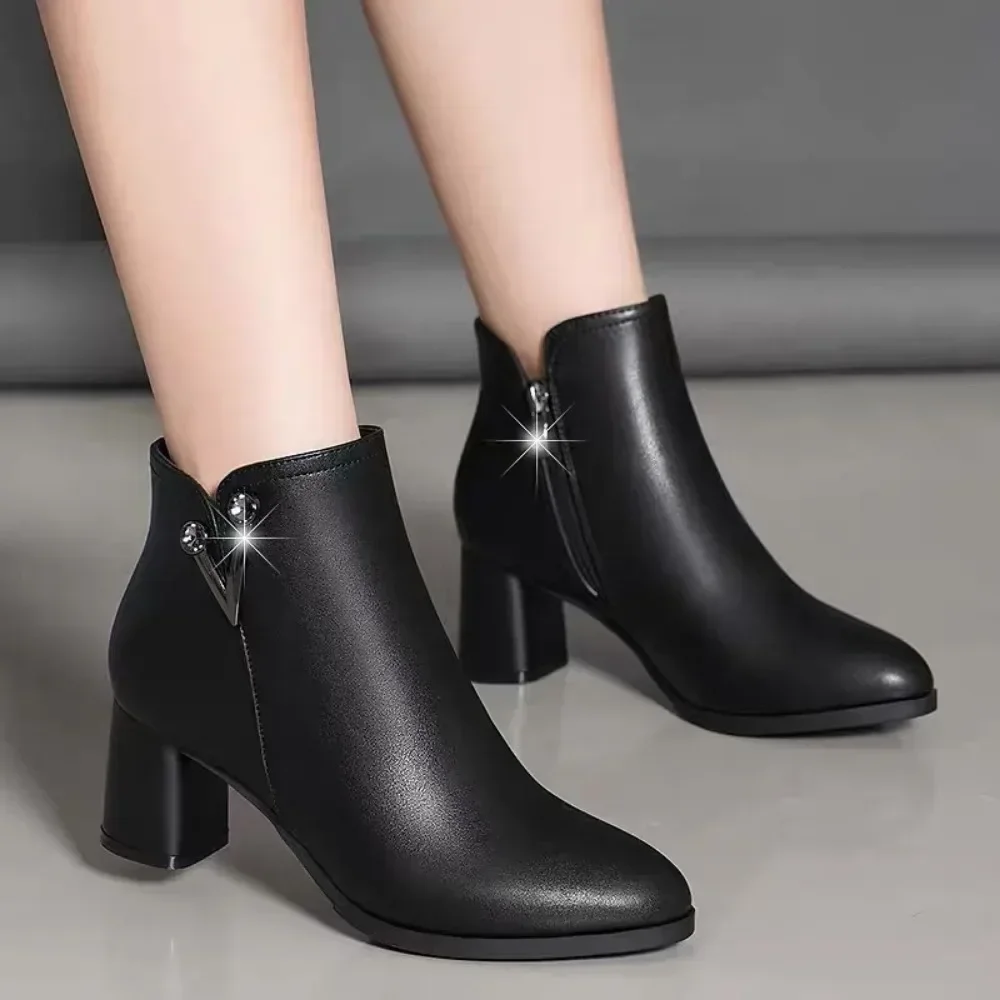 New Winter Fashion Women zeppe stivaletti altezza crescente scarpe tacchi alti stivaletti strass Botas Mujer