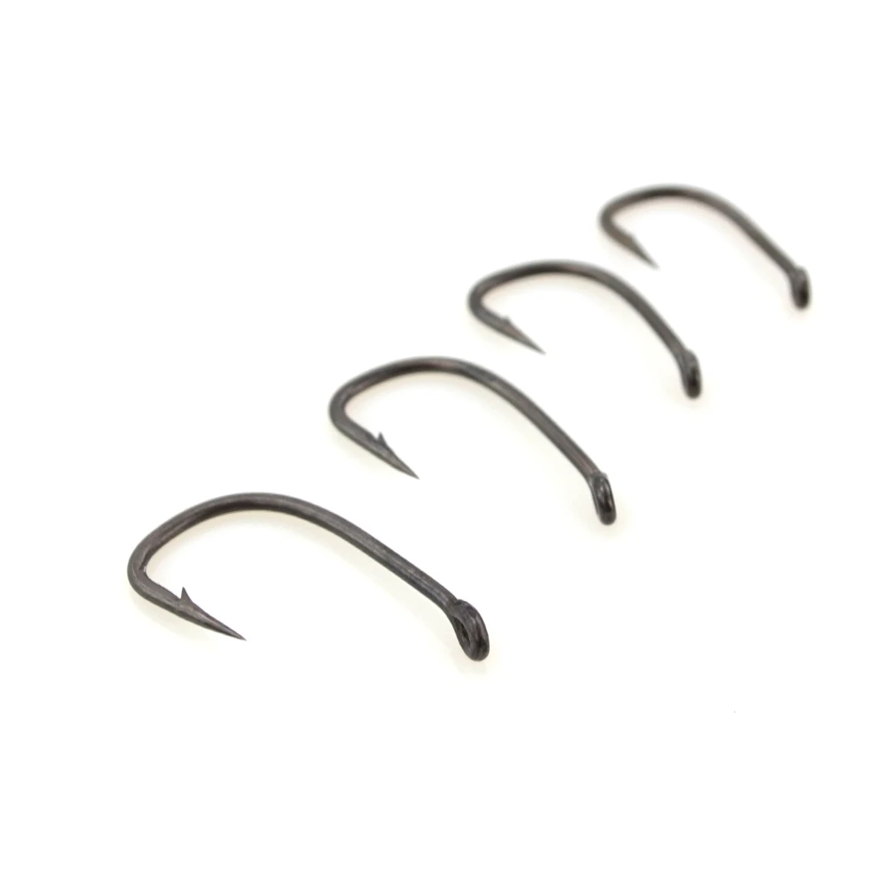 15pcs PTFE Coated High Carbon Steel Barbed Fish Hook With Eye Carp Fishing Accessories X702