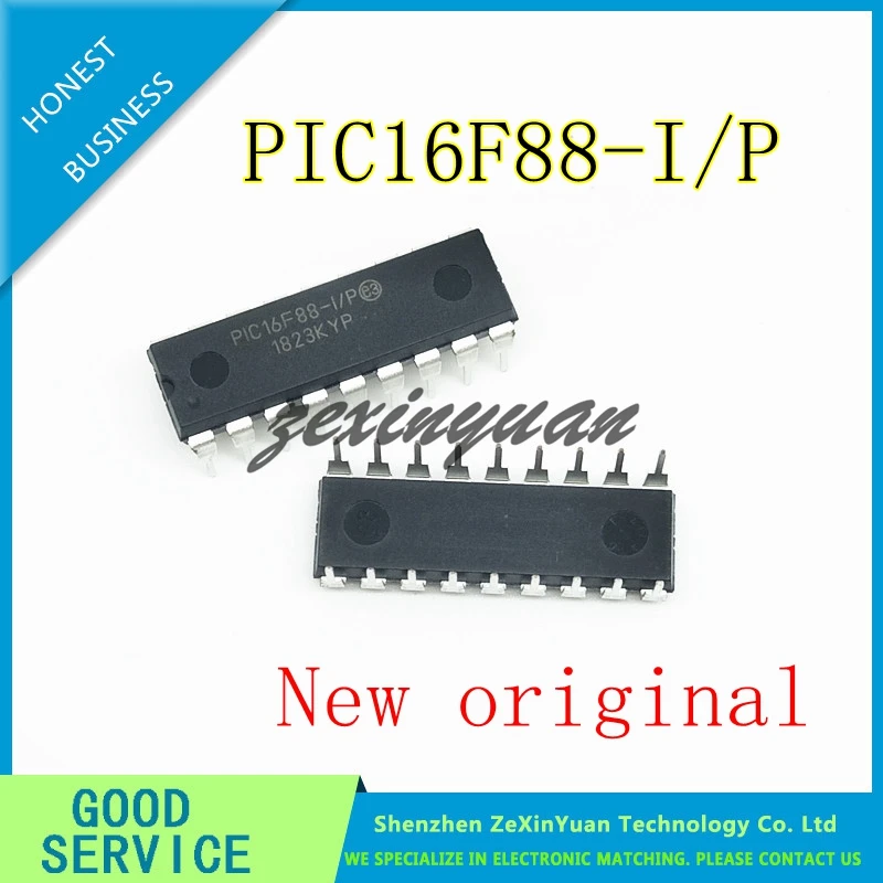 1 قطعة PIC16F88-I/P PIC16F88 DIP18 100% جديد الأصلي