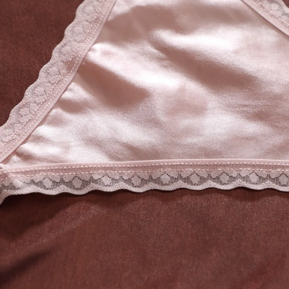 Underpants Low-waist Lace Flower Panties Cotton Crotch Lingerie Seamless Thong Shine Belt Lace Briefs Spring Summer
